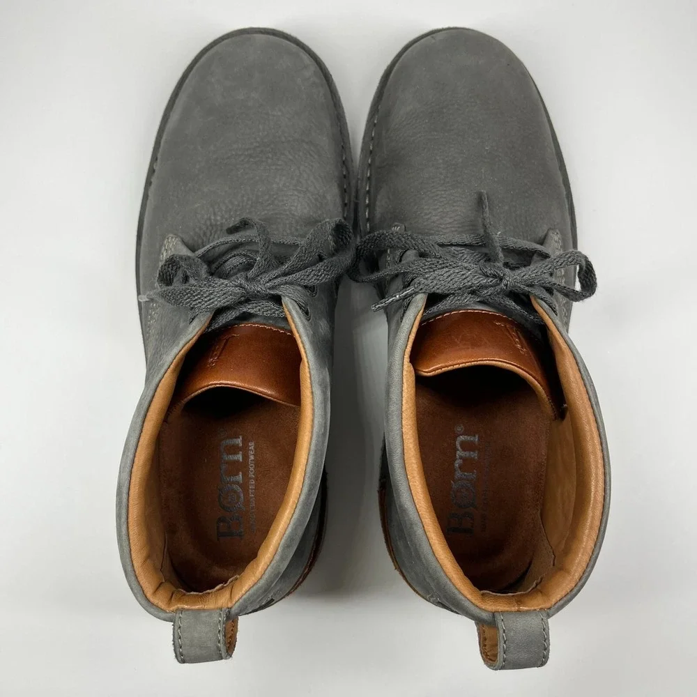 Rockport Prestige Point Chukka Boots Men's 9 Charcoal Vibram Sole Casual Preppy